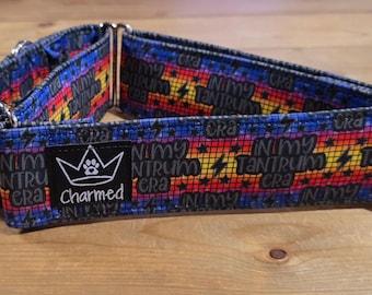 14"-27" Martingale Collar 2" Width, Pet Collar, Medium, Large, XL, Martingale Dog Collar, In My Tantrum Era, Spoiled Dog, Boy Martingale