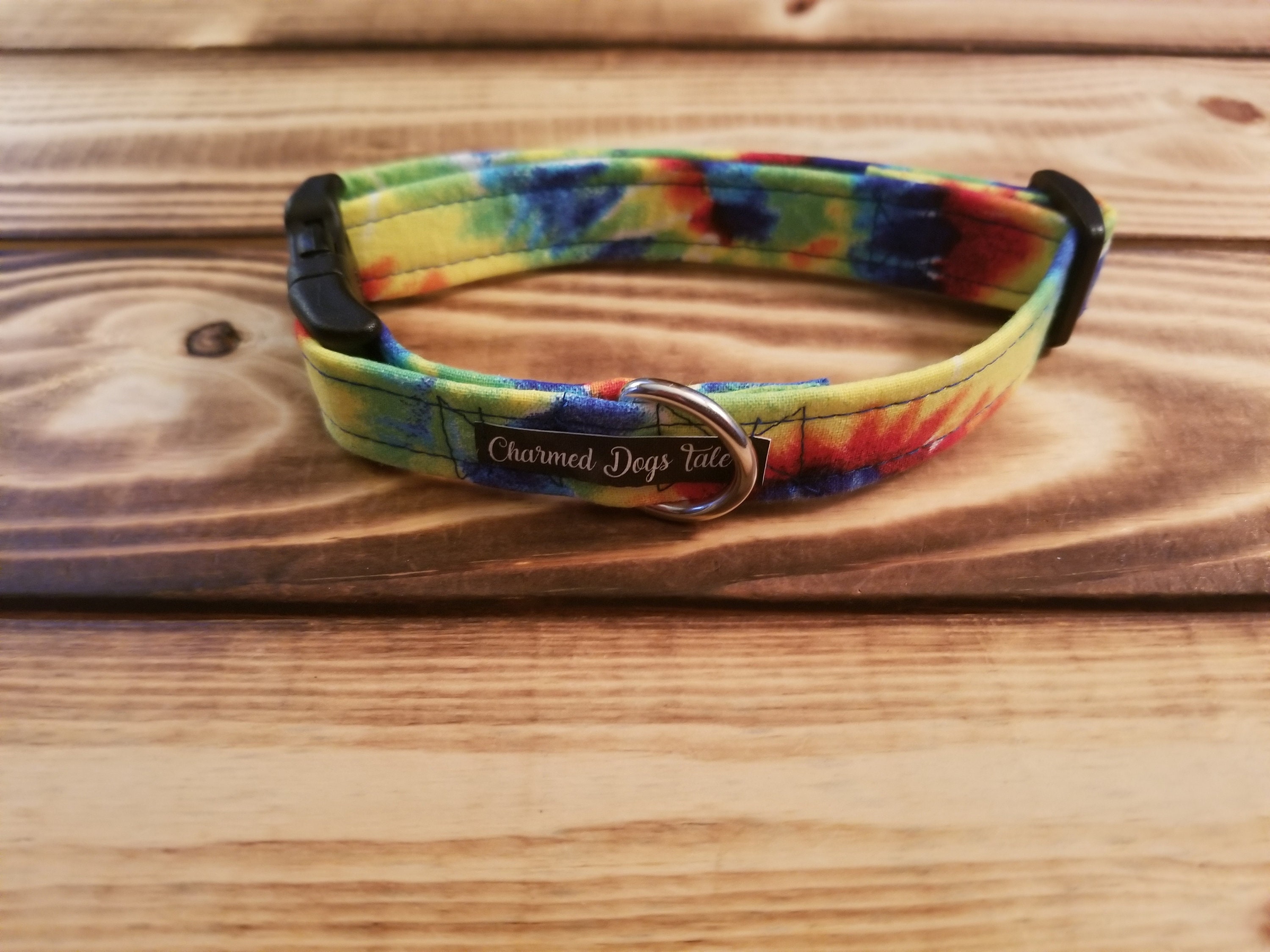 1019 Tie Dye Dog Collar 3/4 Width, Pet Collar, Extra Small, Small, Dog
