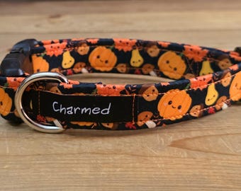 11"-22" Fall Dog Collar 1" Width, Pet Collar, Small, Medium, Large Dog Collar, Autumn Collar, Leaves, Seasonal Collar, Buckle Collar