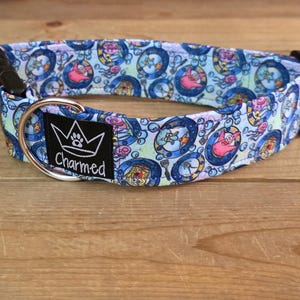 13"-26" Dog Collar 1.5" Width, Neon Collar, Medium, Large, XL, Under The Sea, Cartoon Collar, Buckle Dog Collar, Square Pants, Gary
