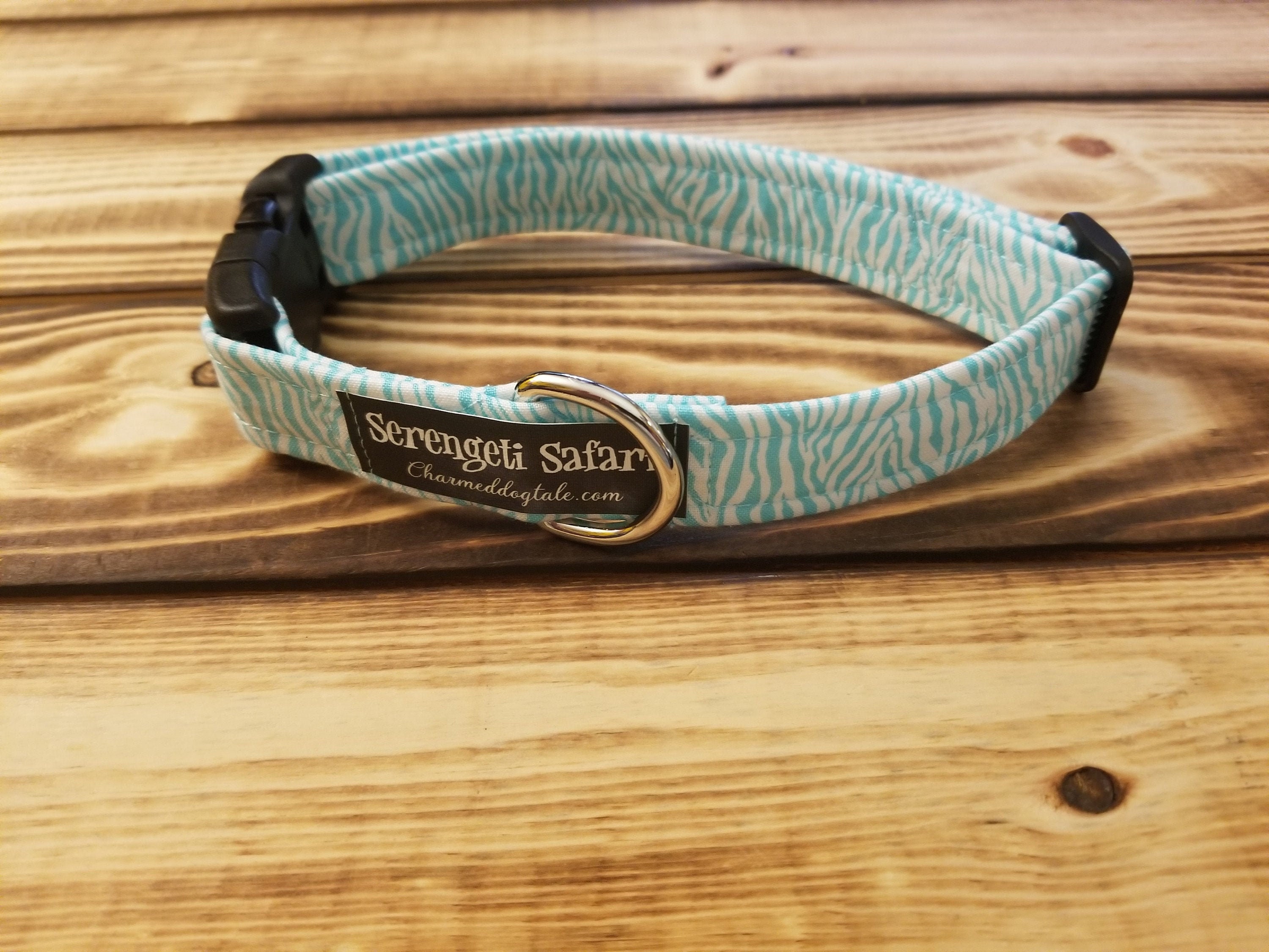 1324 Serengeti Safari Dog Collar 1 Width, Fabric Collar, Small Dog