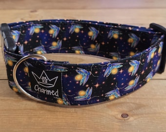 14"-28" Dog Collar 2" Width, Pet Collar, Medium, Large, XL, Fun Dog Collar, Lightening Bug Dog Collar, Girly Collar, Buckle Collar