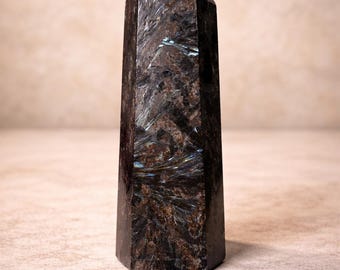 Astrophyllite Tower, 11.05oz  4-1/2" Tall, Beautiful Tower, Home Decor, Reiki, Healing, Fireworks