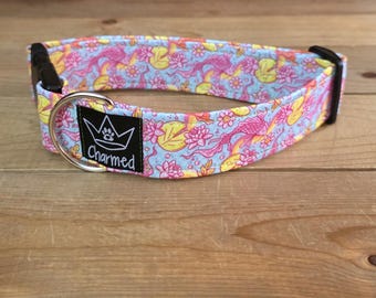 13"-26" Dog Collar 1.5" Width, Pet Collar, Medium, Large Dog Collar, XL, Summer Dog, Koi Fish Dog Collar, Koi, Buckle Collar
