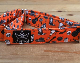 14"-27" Halloween Martingale Collar 1.5" Width, Small, Medium, Large, XL, Halloween, Holiday Martingale, Tricky or Treat, Spooky Dog