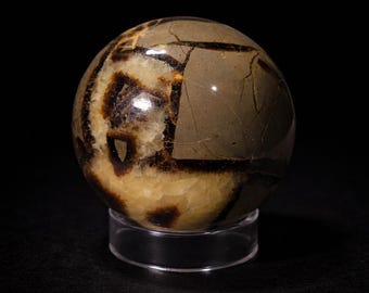 Septarian Sphere, 11.25oz, 60mm, Sphere Stand Included, UV Reactive