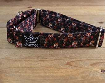 15"-28" Fall Martingale 1.5" Width, Pet Collar, Medium, Large, XL Dog Collar, Autumn Collar, Leaves, Seasonal Collar, Martingale Collar