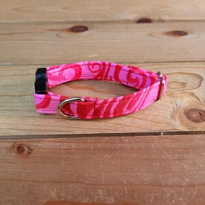 6"-12" Valentine's Day Dog Collar 1/2" Width, Pet Collar, XS, Small, Tiny, Dog Collar, Holiday Collar, Doggy Love, Woof You, Cat