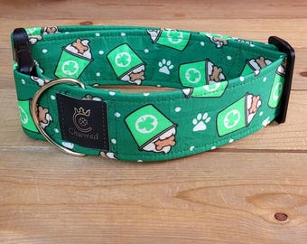 14"-28" St. Patrick's Day Collar 2" Width, Pet Collar, Small, Medium, Large Collar, XL, Lucky Dog, Holiday Collar, Kiss Me, Irish