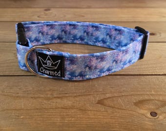 13"-26" Winter Dog Collar 1.5" Width, Pet Collar, Small, Medium, XL, Large Dog Collar, Winter Dog, Seasonal Buckle Collar, Snowflake
