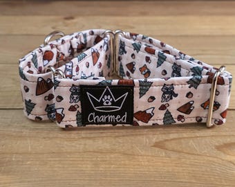 12"-20" PETITE Fall Martingale 1.5" Width, Pet Collar, Medium, Large, XL Dog Collar, Autumn Collar, Leaves, Seasonal Collar, Martingale