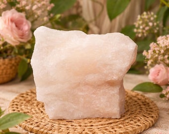Raw Pink Opal Chunk. It is 1lb 4oz, Approx 4"×3", Home Decor, Reiki, Healing, Pink Opal