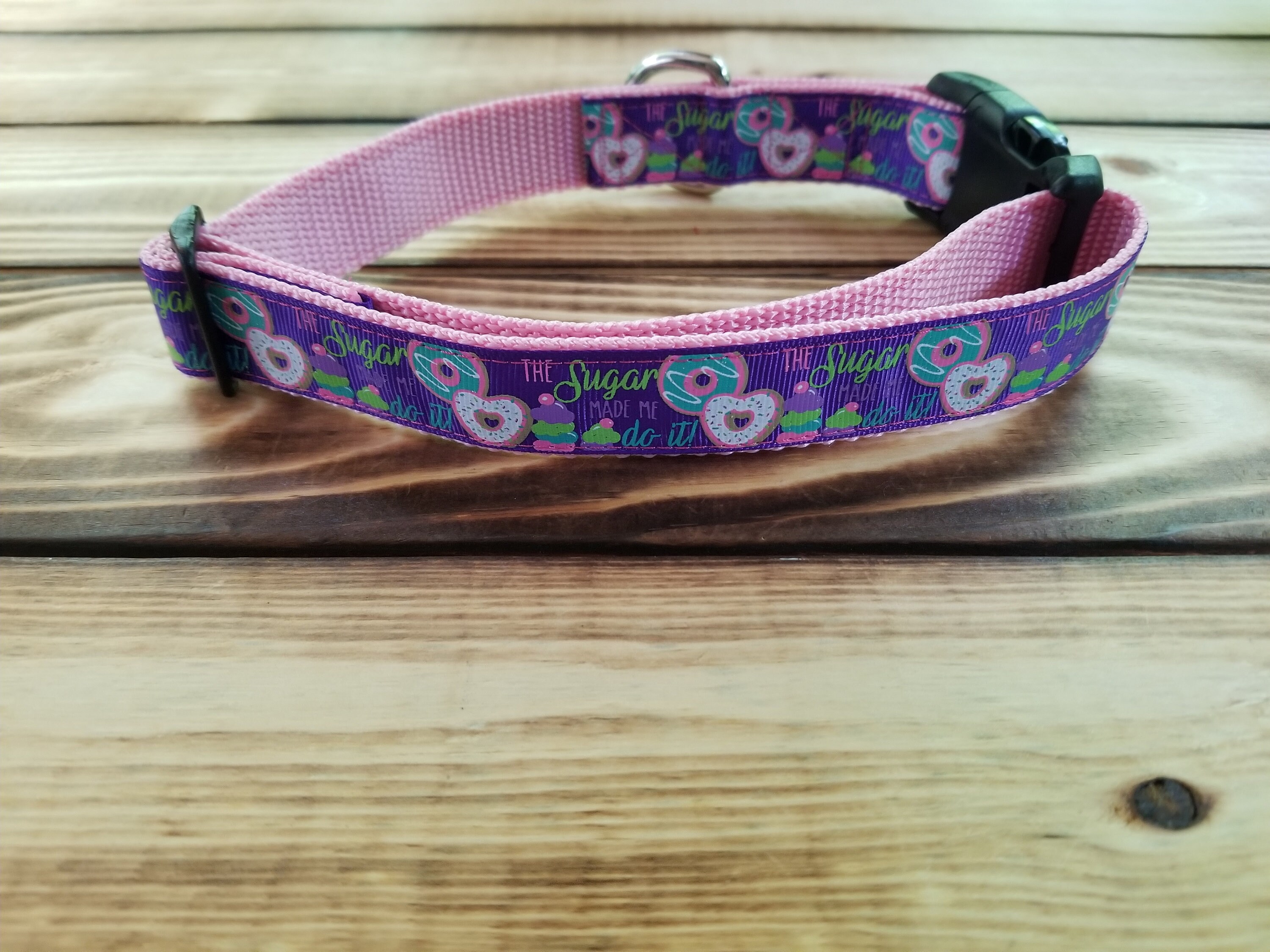 1325 Ribbon Dog Collar 1 width, Pet Collar, Ribbon Collar, Handmade