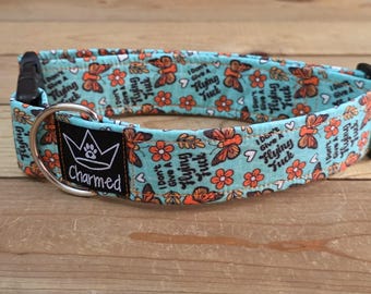 13"-26" Swear Dog Collar 1.5" Width, Medium, Large, XL, Swear Dog Collar, Naughty Collar, Funny, Explicit, I Don't Give A Flying Fuck