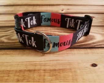 13"-26" TikTok Famous Dog Collar or Martingale, 1.5" Width, Designer Collar, Unisex, Funny, TikTok, Famous, 1.5" Width
