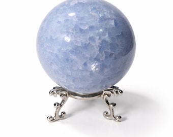 Celestite Sphere with Rainbows, 15.75oz, 67mm, Sphere Stand Included