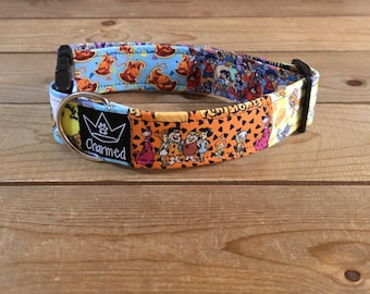 13"-25" Character Patchwork Pups Dog Collar 1.5" Width, Pet Collar, Small, Medium, Large, XL, Patchwork Collar, Boy Collar