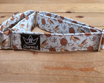 14"-26" Martingale Collar 1.5" Width, Pet Collar, Medium, Large, XL, Martingale Dog Collar, Nautical, Ocean Dog Collar, Turtles