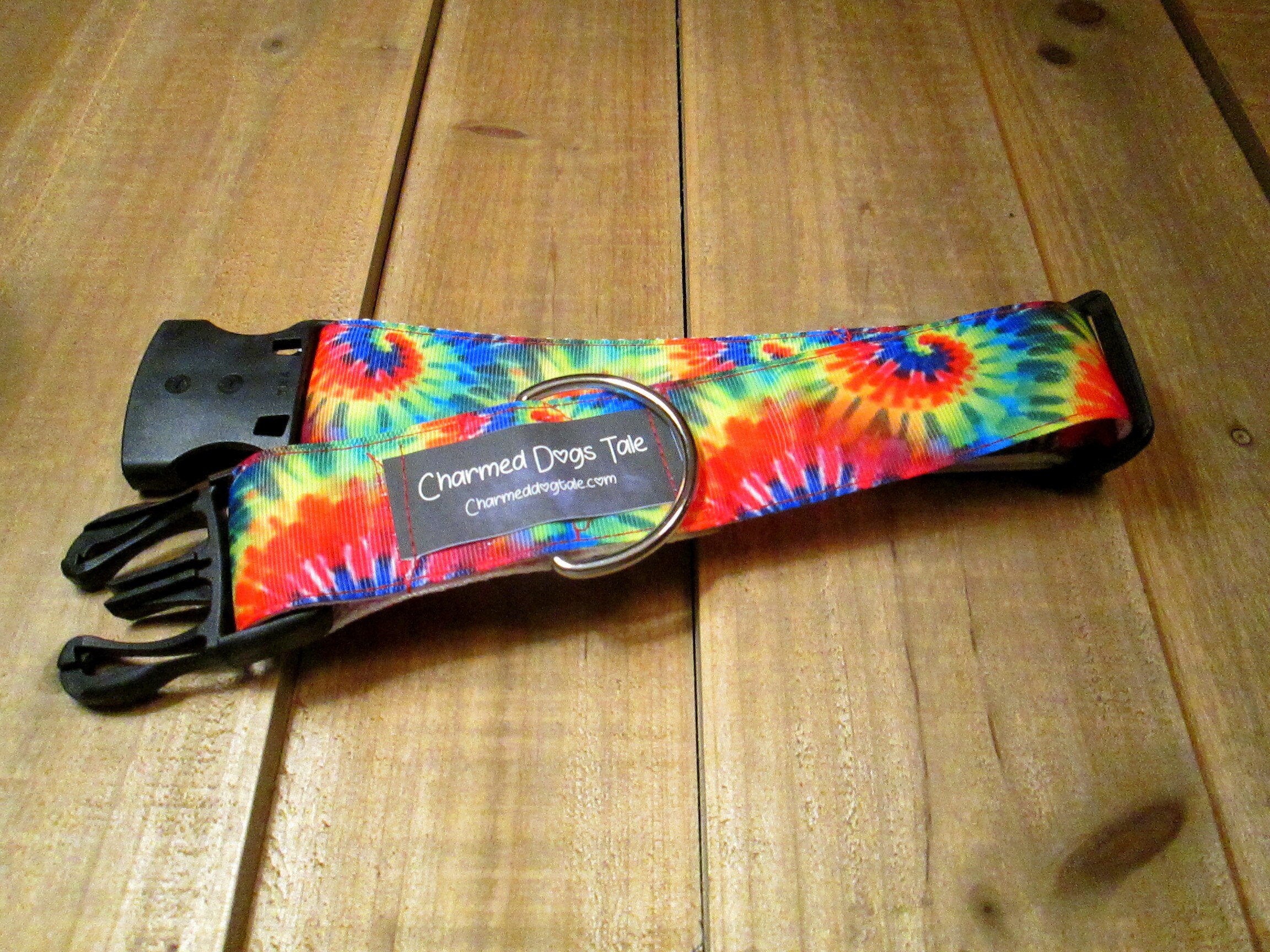 1324 Ribbon Dog Collar 1.5 width, Guitar Strap Collar, Ribbon Collar