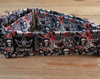 14"-28" Halloween Martingale Collar 2" Width, Small, Medium, Large, XL, Halloween, Holiday Martingale, Tricky or Treat, Spooky Dog