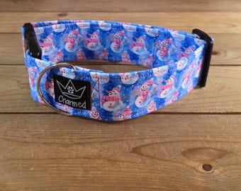 14"-28" Winter Dog Collar 2" Width, Pet Collar, Small, Medium, XL, Large Dog Collar, Winter Dog, Seasonal Buckle Collar, Snowflake