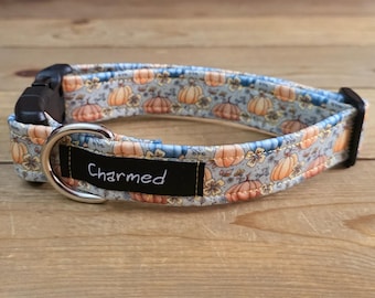 11"-22" Fall Dog Collar 1" Width, Pet Collar, Small, Medium, Large Dog Collar, Autumn Collar, Leaves, Seasonal Collar, Buckle Collar