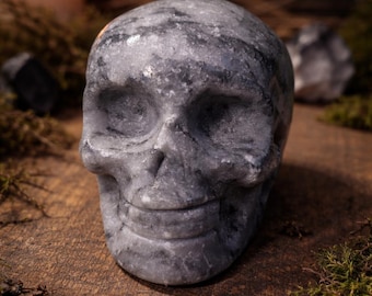 Jasper Skull Carving, 1lb 3oz, Beautiful Skull Carving