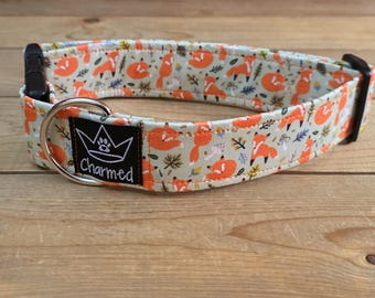 13"-26" Fall Dog Collar 1.5" Width, Pet Collar, Medium, Large, XL Dog Collar, Autumn Collar, Leaves, Seasonal Collar, Buckle Collar