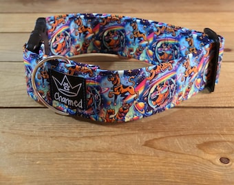 14"-28" Dog Collar 2" Width, Pet Collar, Medium, Large, XL, Fun Dog Collar, Cartoon Dog Collar, Scooby Collar, 2" Side Release Buckle