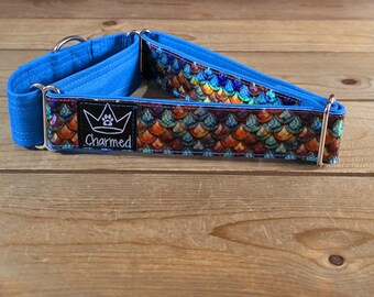 15"-28" Holographic Martingale Collar 1.5" Width, Medium, Large, XL, Colorful, Waterproof Ottertex Lined