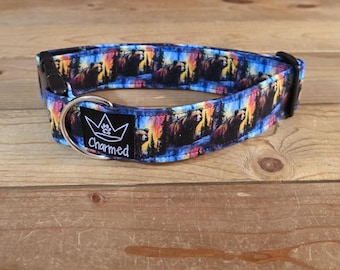 13"-26" Dog Collar 1.5" Width, Pet Collar, Medium, Large, Big Dog Collar, Bear Collar, Summer Collar, Nature