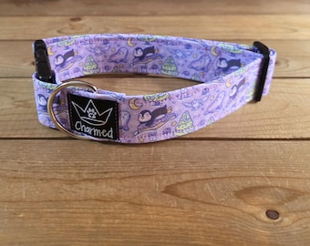 13"-26" Christmas Dog Collar 1.5" Width, Pet Collar, Small, Medium, Large Dog Collar, Holiday Collar, Side Release Buckle, Santa, Lights