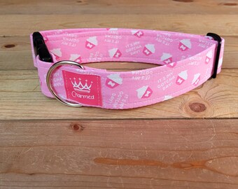 13"-26" Birthday Dog Collar 1.5" Width, Pet Collar, Medium, Large, Small, XL Collar, Bark Day, Gotcha Day, Celebration Dog Collar