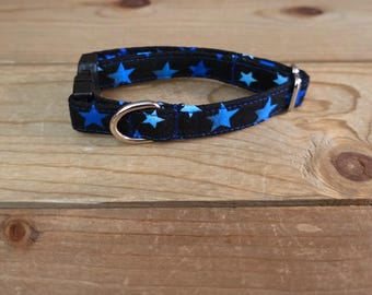 6"-12" Dog Collar 1/2" Width, Pet Collar, Small Dog Collar, XS, Cat Collar, 4th of July, Patriotic, Red White & Blue Collar, Holiday Collar