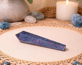 Ruby Kyanite Fuchsite, 2.90oz, 4" Tall. Beautiful Wand, Home Decor, Reiki, Healing