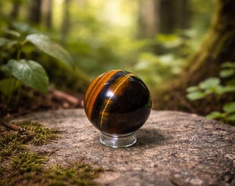 Extra Small Tigers Eye Sphere, 1.05oz, Sphere Stand Included