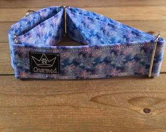 14"-27" Winter Martingale Collar 2" Width, Pet Collar, Small, Medium, XL, Large Dog Collar, Winter Dog, Seasonal Buckle Collar, Snowflake