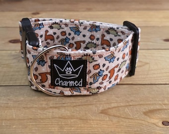 10"-18" PETITE Fall Dog Collar 2" Width, Small Collar, Medium, Large, XL Dog Collar, Autumn Collar, Leaves, Seasonal Collar, Buckle Collar