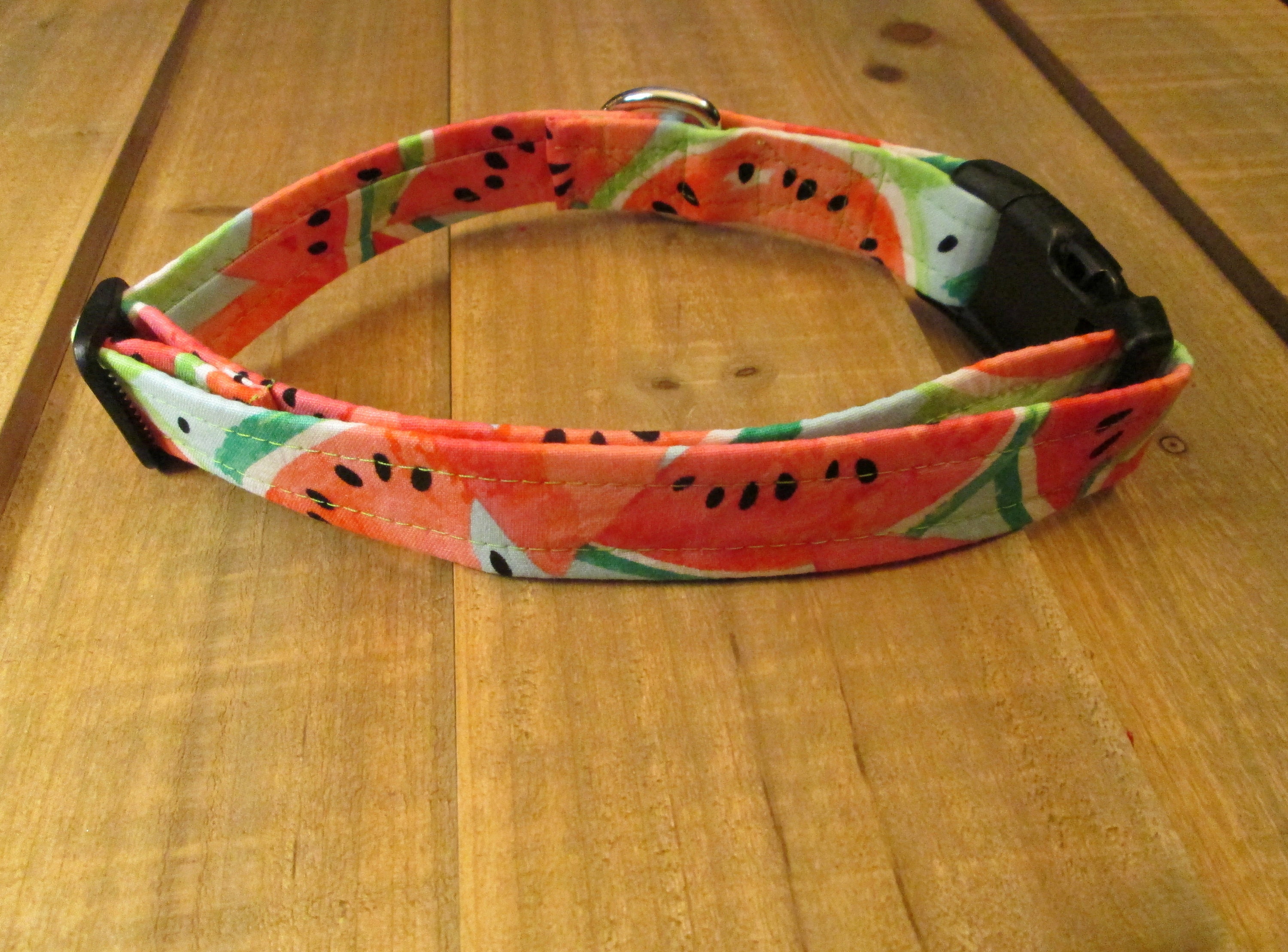 1426 Watermelon Pet Collar 1 Width, Fun Dog Collar, Fabric Collar, Pet
