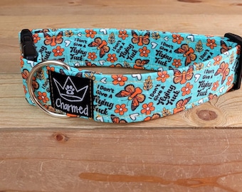 13"-26" Swear Dog Collar 1.5" Width, Pet Collar, Medium, Large, XL, Swear Dog Collar, Naughty Collar, I Don't Give A Flying Fuck