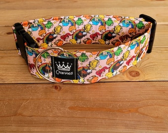 14"-28" 80's Throwback Dog Collar 2" Width, Pet Collar, Small, Medium, Large, XL, 80's Dog, Cartoons Collar, Limited Edition