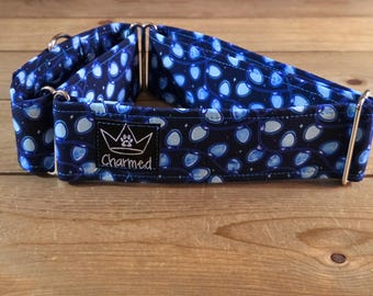 14"-27" Christmas Martingale Collar 2" Width, Pet Collar, Medium, Large Dog Collar, Holiday Collar, Side Release Buckle, Santa, Lights