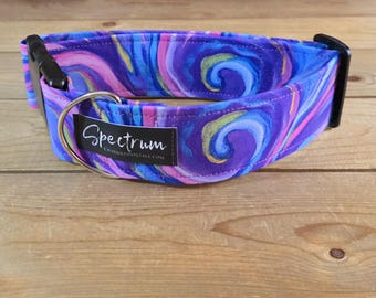 14"-28" Spectrum Dog Collar 2" Width, Pet Wear, Small, Medium, Large Dog Collar, XL, Colorful, Fun, Vibrant, Spectrum Collar