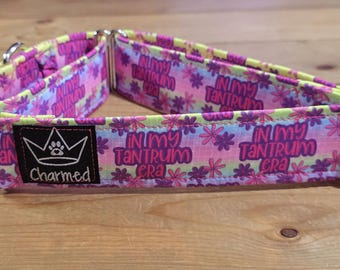 14"-27" Martingale Collar 1.5" Width, Pet Collar, Medium, Large, XL, Martingale Dog Collar, In My Tantrum Era, Spoiled Dog, Girly Martingale