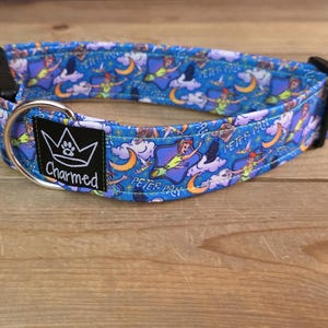13"-26" Dog Collar 1.5" Width, Neon Collar, Medium, Large, XL, Summer Dog Collar, Neverland, Buckle Dog Collar, Cartoons, Tink