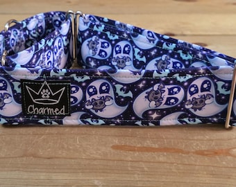 14"-28" Halloween Martingale Collar 2" Width, Small, Medium, Large, XL, Halloween, Holiday Martingale, Tricky or Treat, Spooky Dog
