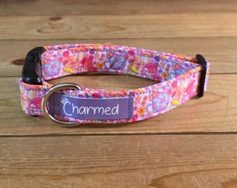 11"-21" Dog Collar 1" Width, Pet Collar, Medium, Large, XL, Fun Dog Collar, Teacup Time Dog Collar, Girly Collar, Buckle Collar, Teacup Pot