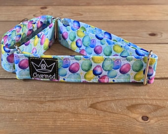 14"-27" Easter Martingale Collar 1.5" Width, Pet Collar, Medium, Large Dog Collar, XL, Holiday Collar, Easter, Bunny, Jelly Beans