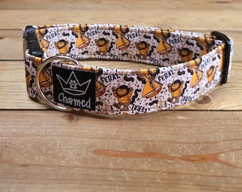 13"-26" Dog Collar 1.5" Width, Pet Collar, Medium, Small, Large, XL, Children's Book Dog Collar, Feral, Wild Things