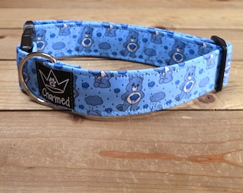 13"-26" Dog Collar 1.5" Width, Pet Collar, Medium, Small, Large, XL, Cartoon Dog Collar, Grumpy Bear, Care Bear, Throwback Collar, 80's